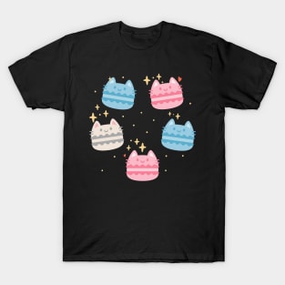 Transgender Kawaii Macaron Cats T-Shirt